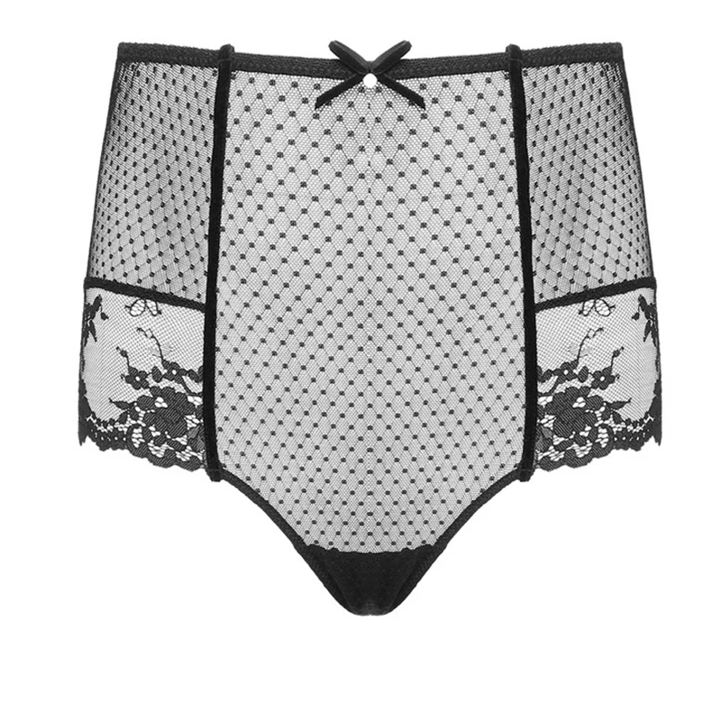 6XL брифы сексуальные трусики с высокой талией черные бандажные прозрачные