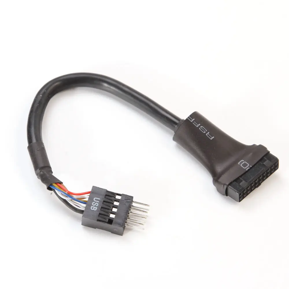 

4" USB 3.0 20-Pin Motherboard Header Female to USB 2.0 9-Pin Male Adapter Cable