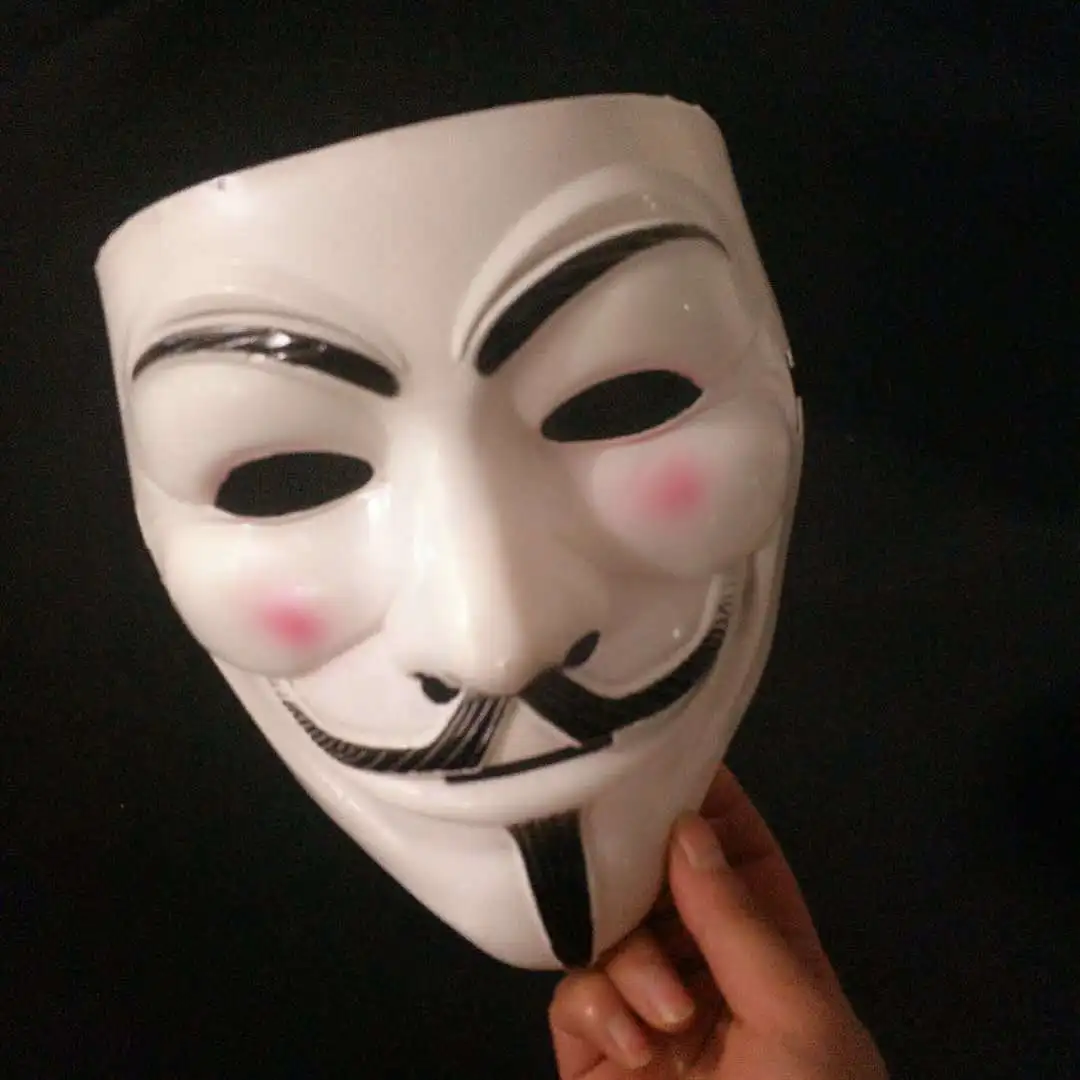 

Страшная маска для Хэллоуина, маскарада, реквизит для анонимного фильма Гая Фокса, 1 шт., V-образный, аксессуары к костюму для Косплей