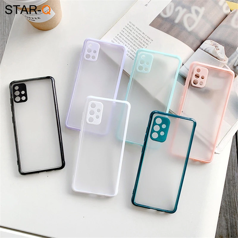 

Shockproof Matte Silicone Phone Case For Samsung Galaxy A51 A71 A42 A12 A21s A31 A11 A41 A72 A01 A50 A30 A52 A32 4G Back Cover