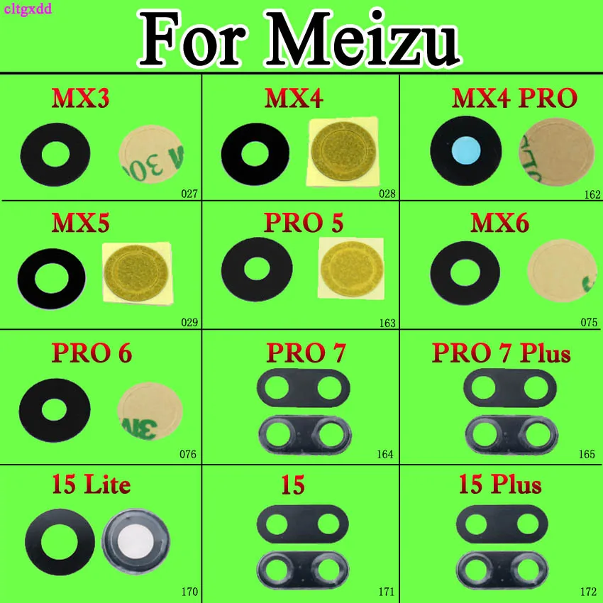 Стеклянный объектив cltgxdd для задней камеры Meizu MX3 MX4 MX5 MX6 Pro5 Pro 6 7 Plus M15 Lite 15 1 шт. |