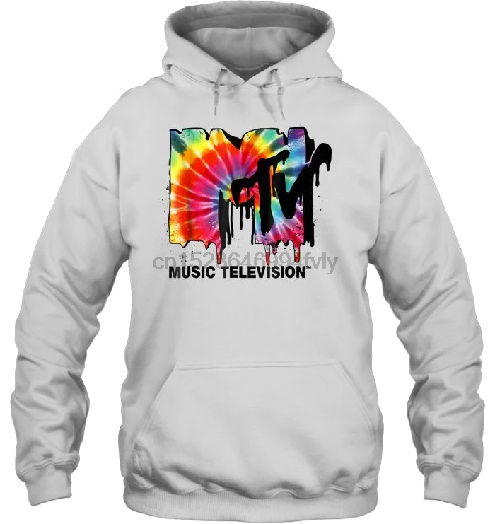 Мужская толстовка MTV Music Television Tie Dye Drip Graphic версия женская уличная одежда|Мужские