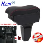 Для PEUGEOT 206 подлокотник подкладке Запчасти 207 Автомобильный подлокотник модернизации Запчасти коробка для хранения в автомобиле, аксессуары для интерьера с USB светодиодный
