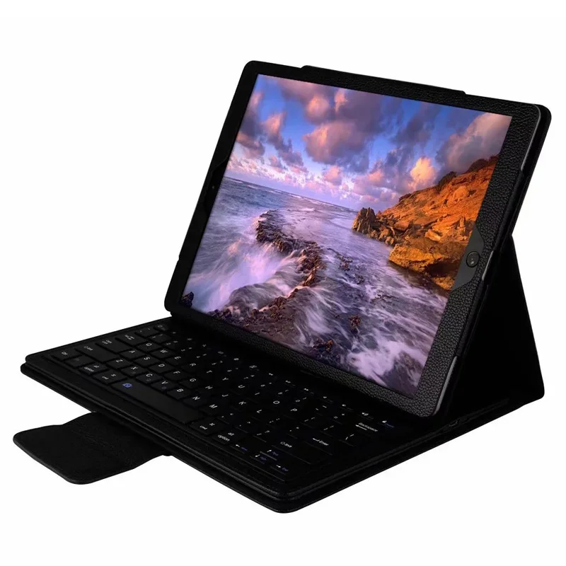 FULAIKATE Bluetooth клавиатура для iPad Pro 12 9 2015/2017 подставка литчи Чехол книжка Съемная