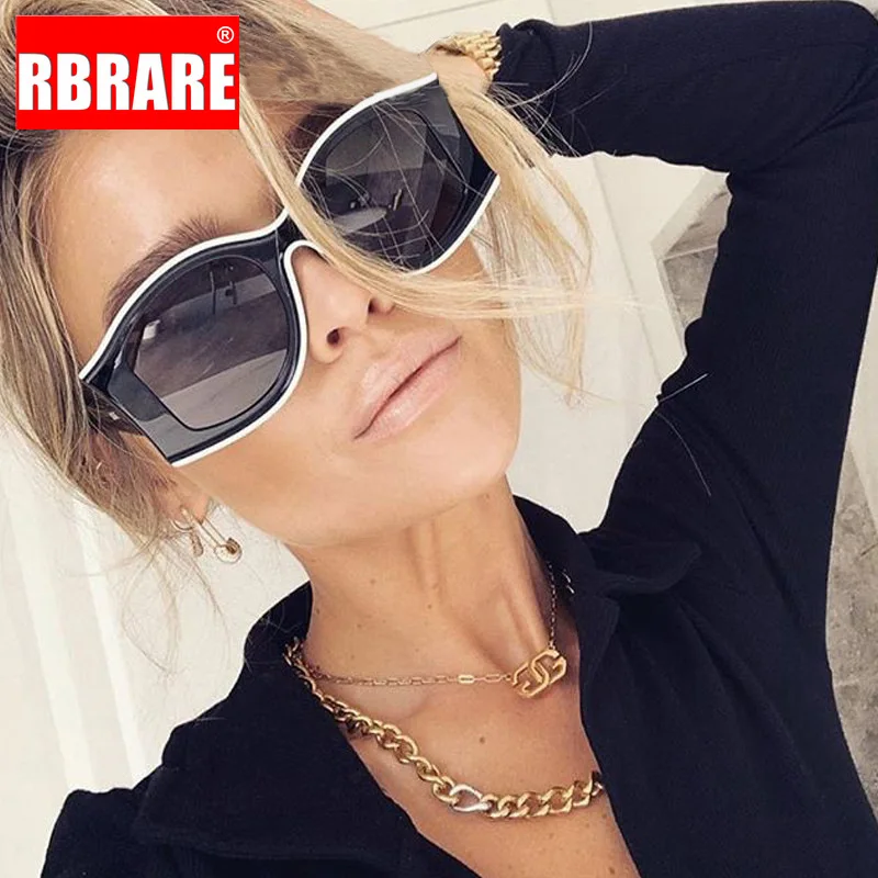 

Солнечные очки RBRARE в винтажном стиле женские, солнцезащитные аксессуары в стиле панк, с большой оправой, роскошные брендовые, 2021