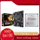 Оригинальный бывший в употреблении Процессор AMD Ryzen 5 1500X R5 1500X + Gigabyte GA A320M S2H, оригинальная новая материнская плата с разъемом AM4 без кулера