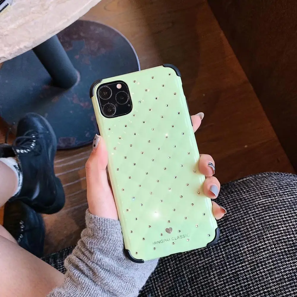 Luxury Candy Color Diamond Phone Case for iPhone 11 11pro max 6s 7 8 plus x xs xr xsmax Shockproof Shell Cover Coque |