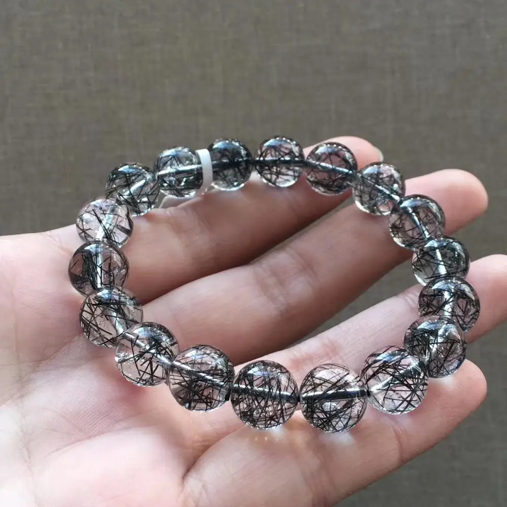 Новый Натуральный Черный Rutilated кварц 11 3 мм Кристалл для женщин и мужчин