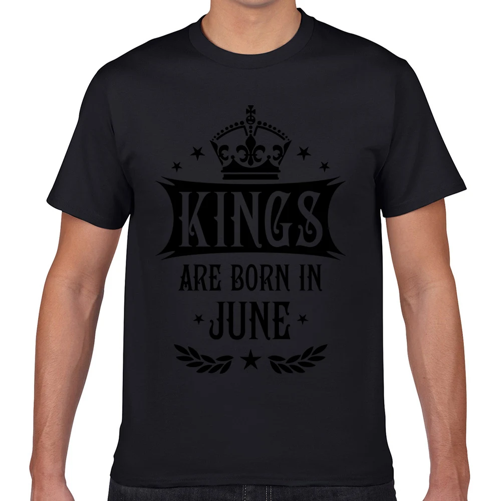 

Топы Футболка Для мужчин 17 kings рождаются в июне king Днем Рождения» забавные белые Geek пользовательские мужской футболки XXXL