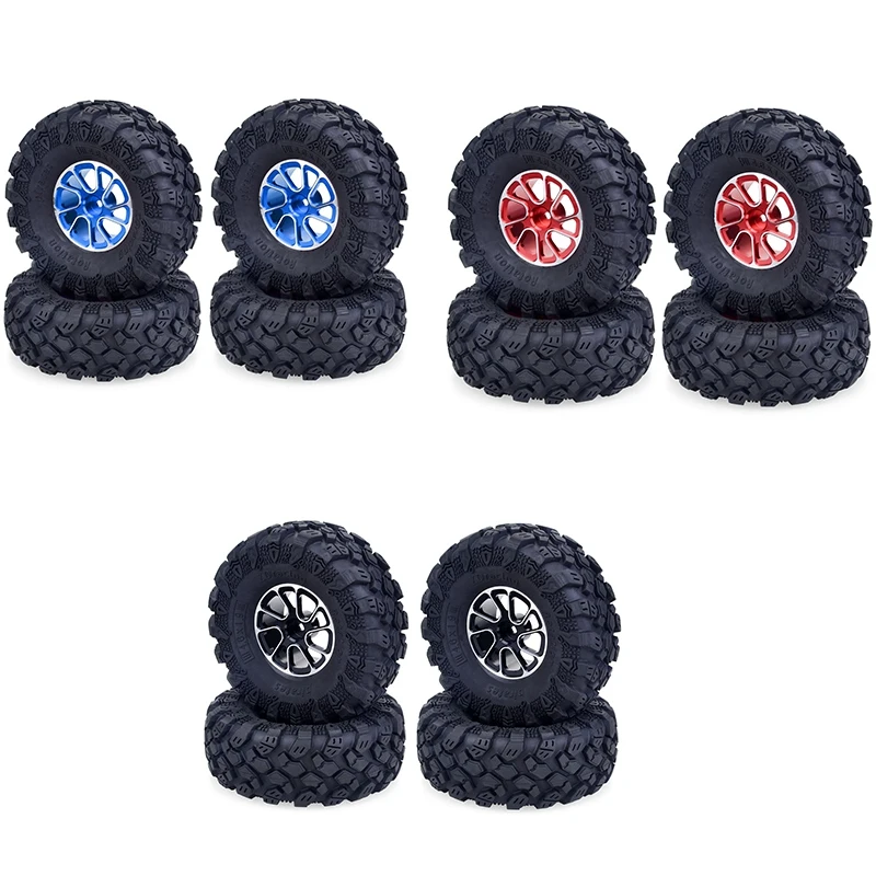 

for 1/10 RC Crawler Axial SCX10 Traxxas TRX4 Tamiya RC Car Parts 4Pcs 1.9Inch Rubber Tires Set