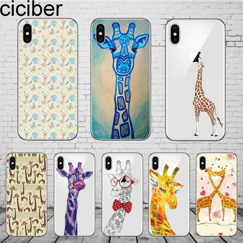 Ciciber чехлы с жирафом для iPhone 11 Pro Max чехол XR 8 7 6 6S Plus X XS MAX мягкий из ТПУ