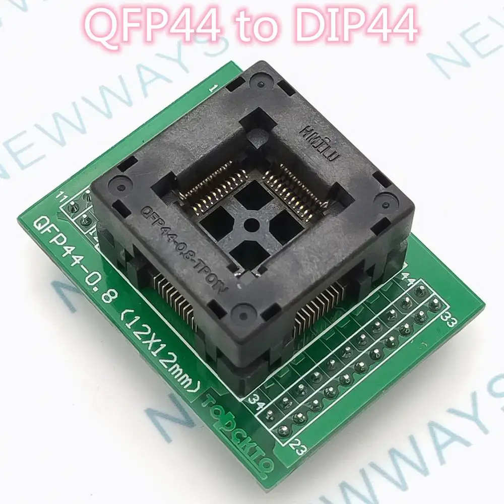 LQFP44 к DIP44 QFP44 TQFP44 тестовый блок горелки STC микроконтроллер Скачать адаптер - Цвет: with PCB