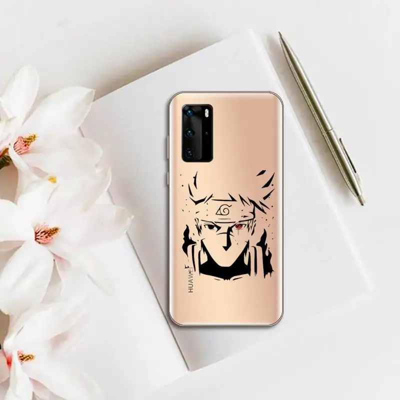 

Naruto Cute Cartoon Japanese Phone Case Transparent for huawei honor P 40 30 20 lite Pro 10 i 8 9 x p smart 2019