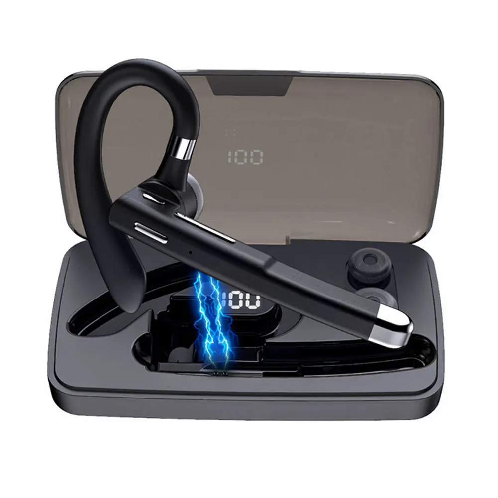 

TWS Bluetooth V5.0 Wireless Headset Hands-free Earphone Charging Box with Built-in Mic Led Display Headsets For All Smart Phone