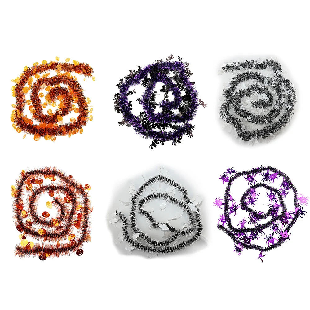 Рождественская гирлянда из мишуры для Хэллоуина рождественские украшения