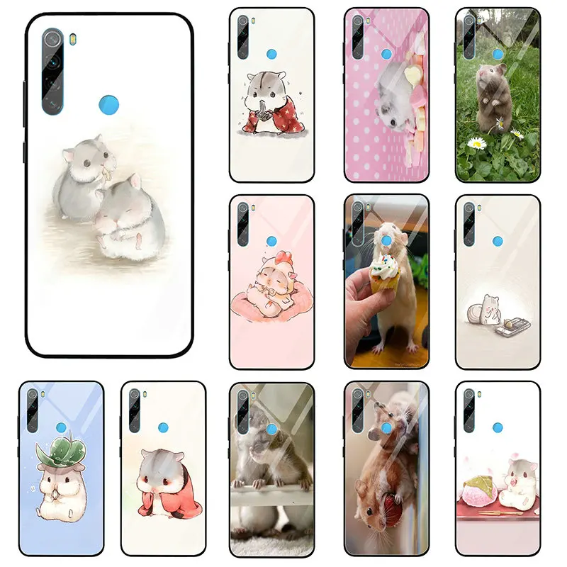 Новинка 2020 милый хомяк чехлы для телефонов из закаленного стекла сумки Xiaomi Mi Redmi