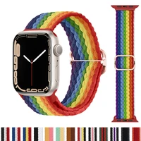 strap for apple watch band 45 mm 44mm 40mm 45mm 41mm 42mm 38mm nylon bracelet correa iwatch serie 7 6 5 4 3 se strap