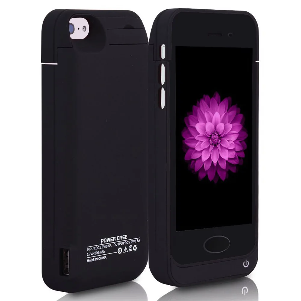 Для iphone 5 5S SE чехол для аккумулятора 4200 мАч зарядного устройства смартфона