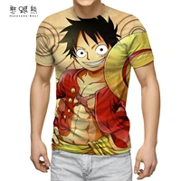 cartoon characters 3d printing mens t shirts anime o neck one piece t shirt mens summer street style loose mens clothing