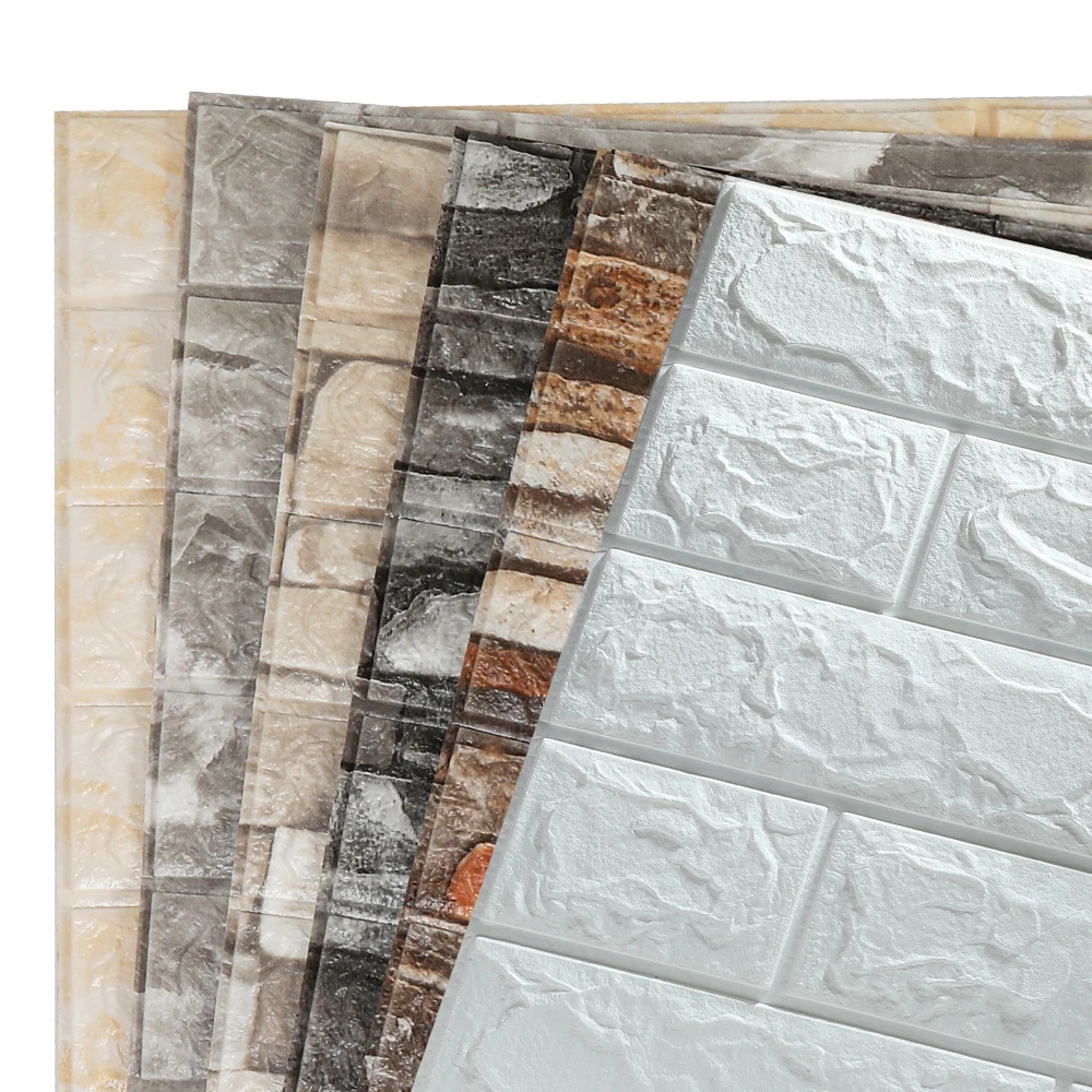

10 pieces of self-adhesive wallpaper panel home decoration living room bedroom house decoration bathroom brick foam 3D wall stic