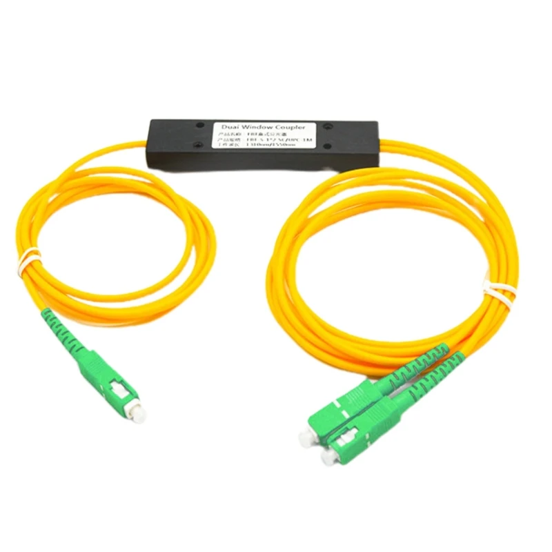 

APC SC/UPC Patch Cord Coupler Wiring 200cm 1x2 1 to 2 Fiber Optic PLC Splitter Singlemode Module System Simplex Pigtails