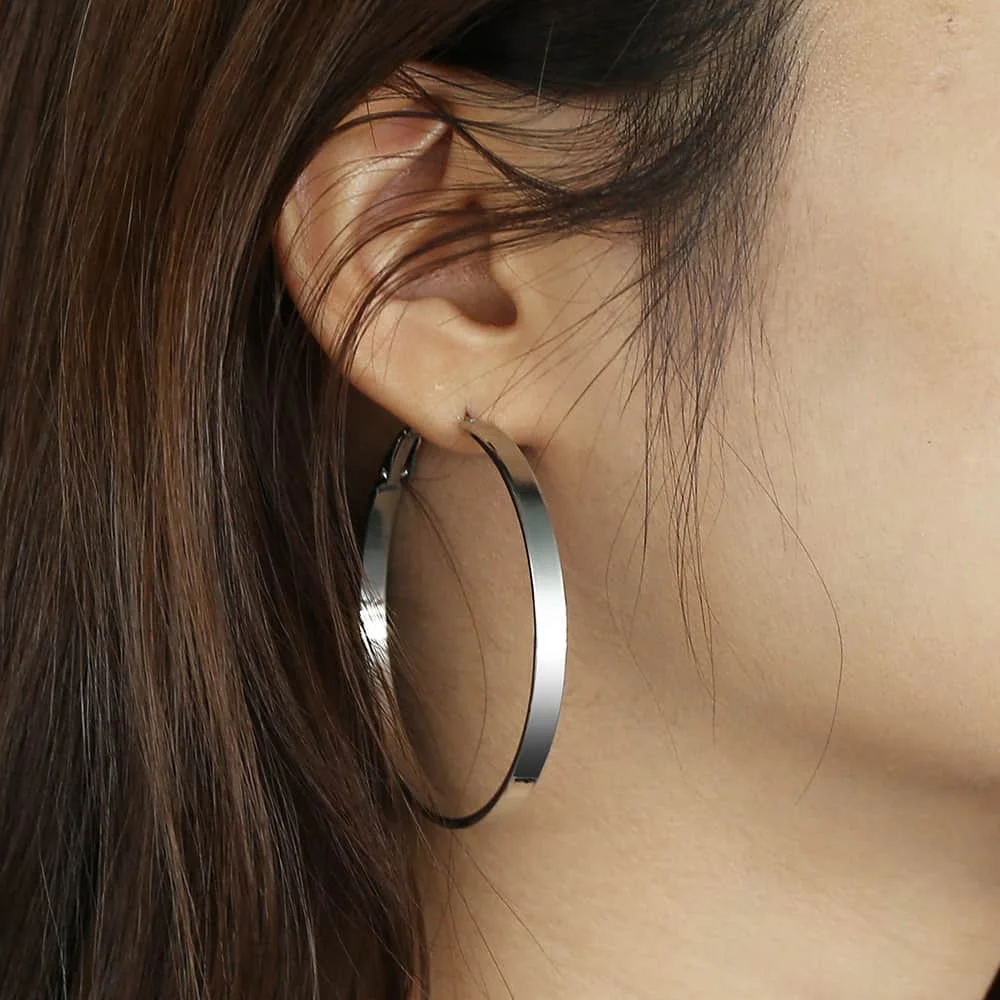 Тонкие круглые серьги кольца 5 ММ золотого и серебряного цвета простые шикарные