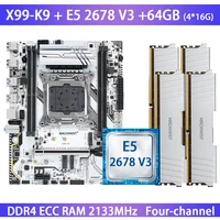 machinist x99 k9 motherboard with xeon e5 2678 v3 416gb ddr4 2133 ecc memory combo kit set four channels support overclocking