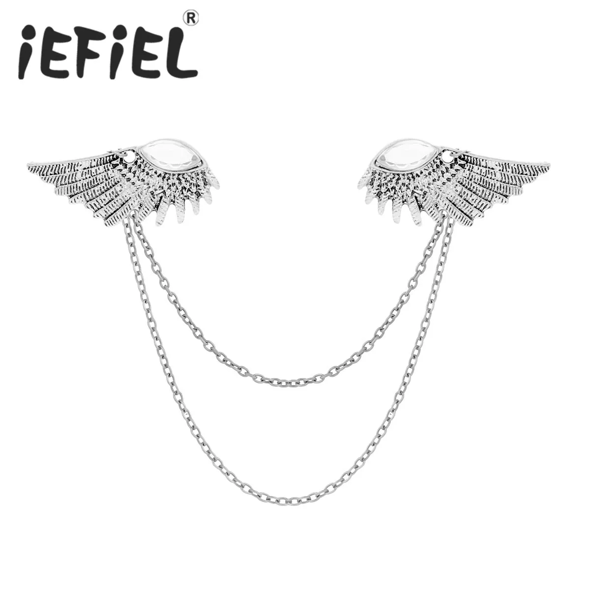 Модные мужские Угловые Крылья брошь на воротник свитер шаль зажимы кардиган