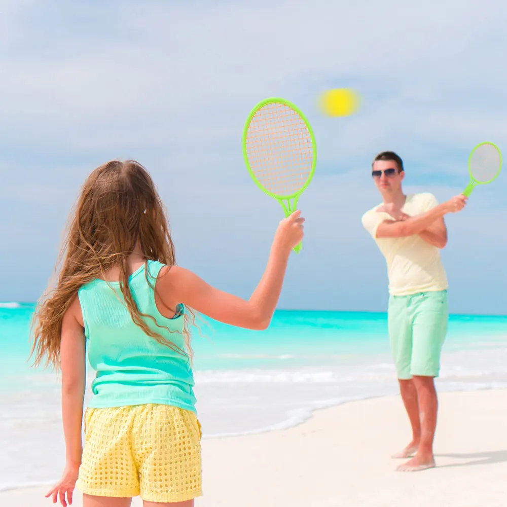

1 Set Tennis Racket for Kid Include 2 Tennis Balls Kids Outdoor (Green)