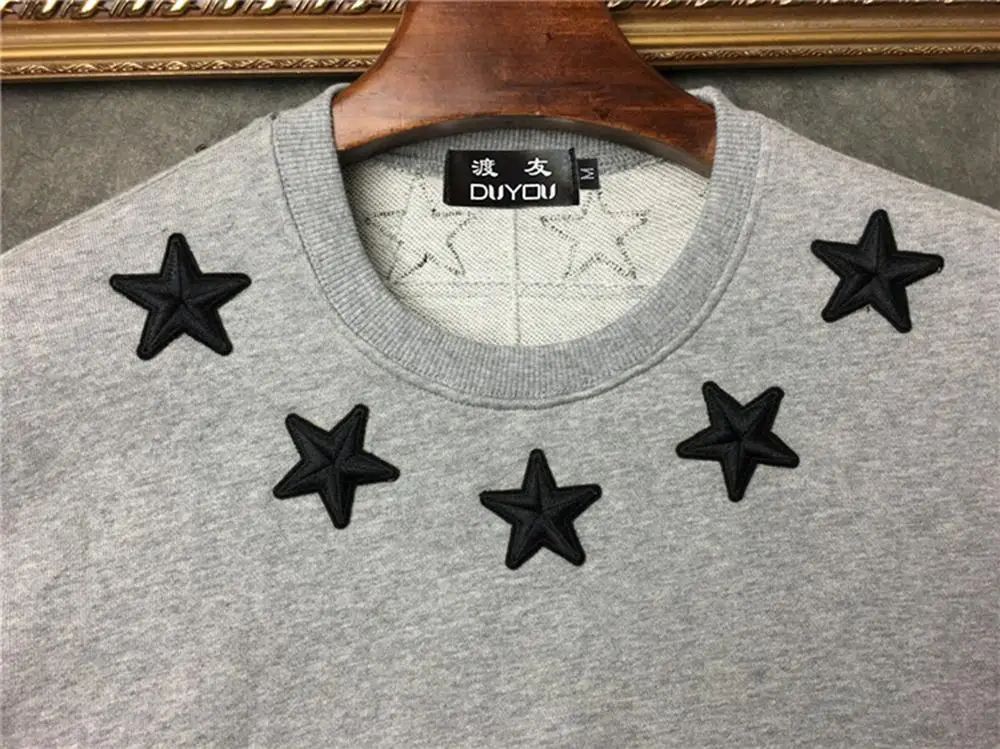 Толстые свитшоты DUYOU Мужская брендовая одежда спортивные костюмы с вышивкой