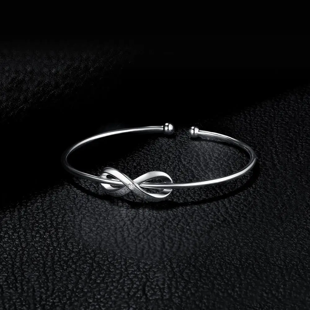 JewelryPalace бесконечность любви открытым регулируемые манжеты браслет 925 пробы серебро для Для женщин как красивые подарки Новая горячая распродажа