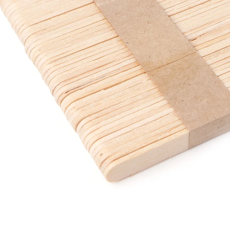 50 шт. деревянный воск для депиляции шпатель Депрессор языка одноразовый бамбук