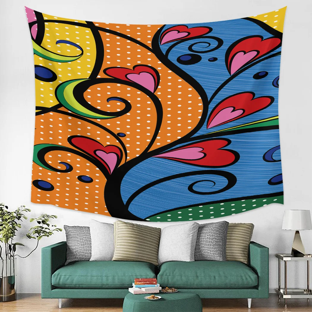 

Art Design Abstract Flower Wall Tapestry Home Decoration Wall Hanging for Bedroom Living Room