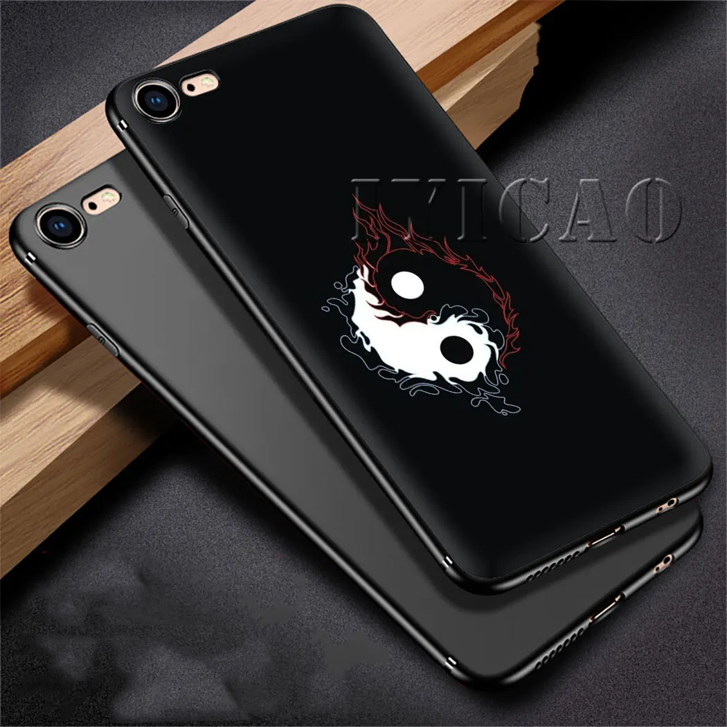IYICAO Yin Yang китайский Мягкий силиконовый чехол для iPhone 5 5S SE 10 X XS XR Max 6 6s 7 8 Plus 11 pro
