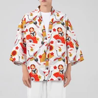 4335 summer 3d printed jacket men loose outerwear kimono jacket cardigan hip hop jacket windbreaker sunscreen thin kimono coat