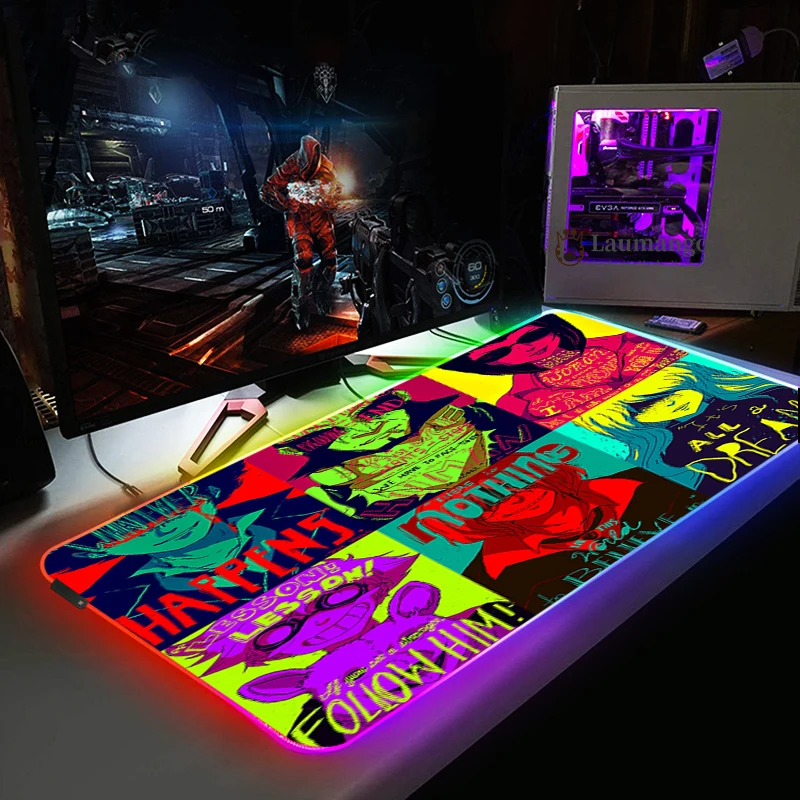 Коврик для мыши с RGB светодиодный подсветильник кой игровой коврик размера XXL