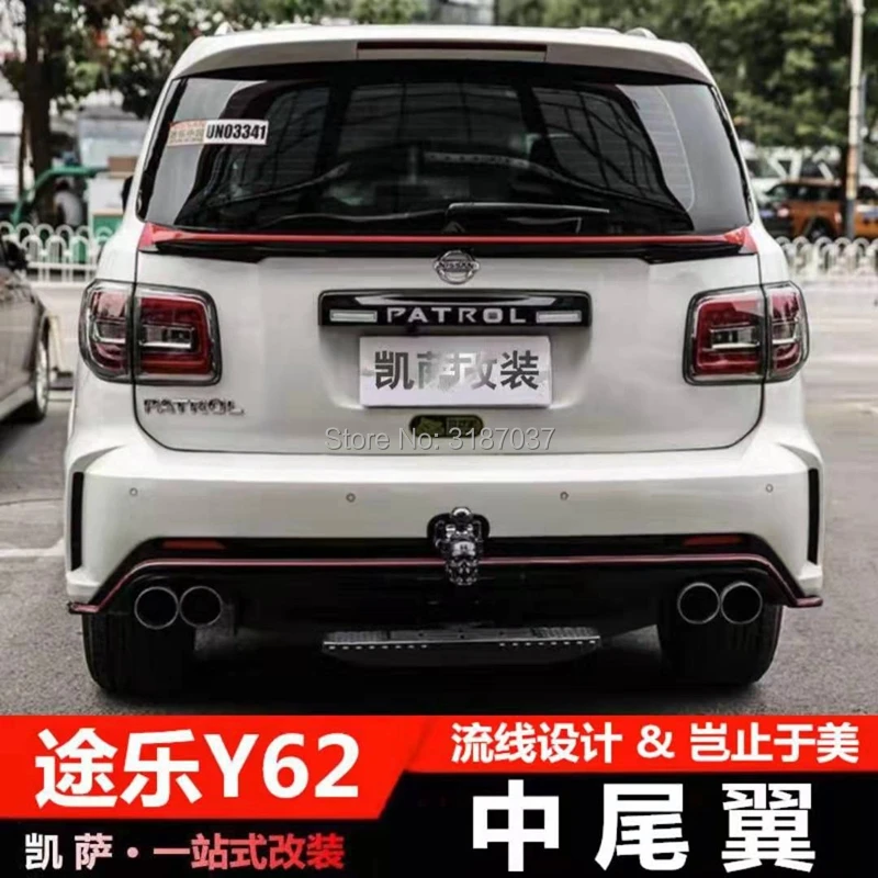 Задний спойлер Неокрашенный из АБС-пластика для Nissan патруль Y62 2012-2018 крышка