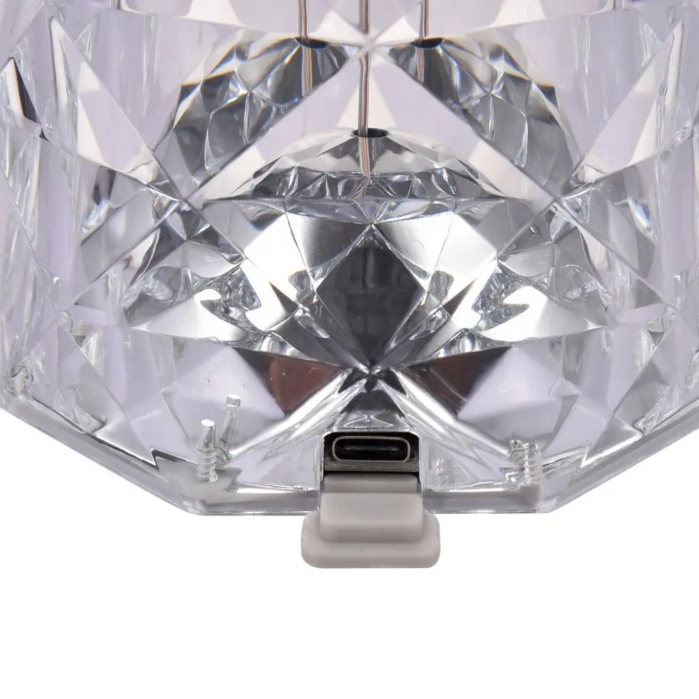 LED de cristal de diamante l&aacute;mpara de mesa por USB l&aacute;mpara de mesita de noche luz decorativa para noche para restaurante dormitorio decoraci&oacute;n del hogar-5