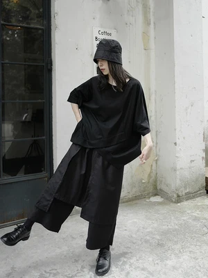 Оригинальный дизайн нишевые асимметричные японские Ямамото широкие штаны