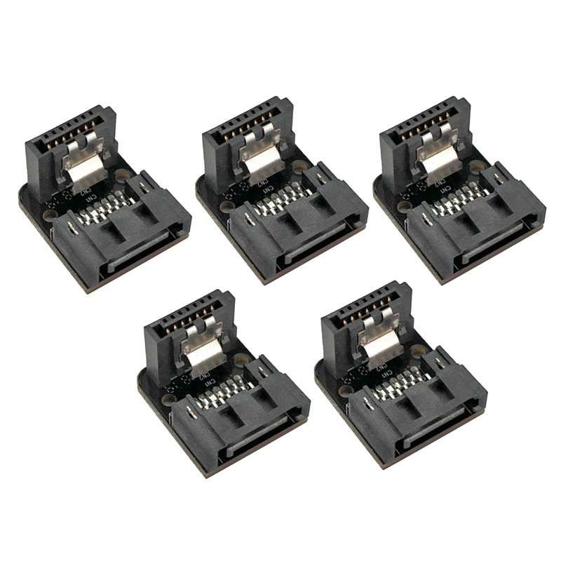 

SATA Adapter Motherboard SATA 7PIN To SATA 7PIN 90Degree Turn Connector Adapter for Desktop SSD Hard Drive