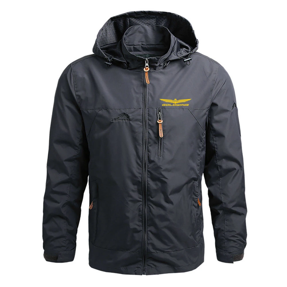 

Mens Honda GOLDWING Logo Mens Fashion Comfortable Custom Movement Fitness Windproof Style Printing Zipper Jackets