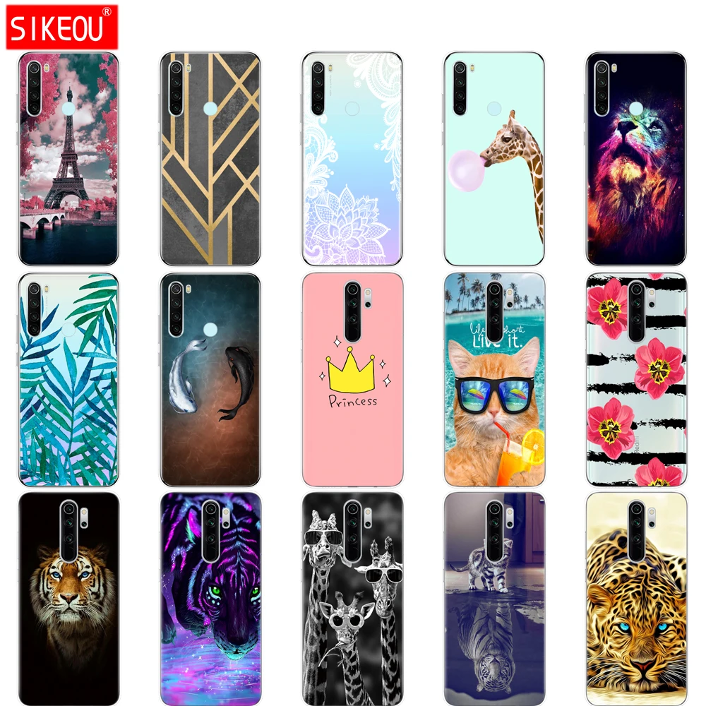 Чехол для xiaomi Redmi Note 8T силиконовый мягкий ТПУ чехол с рисунком 8 NOTE PRO