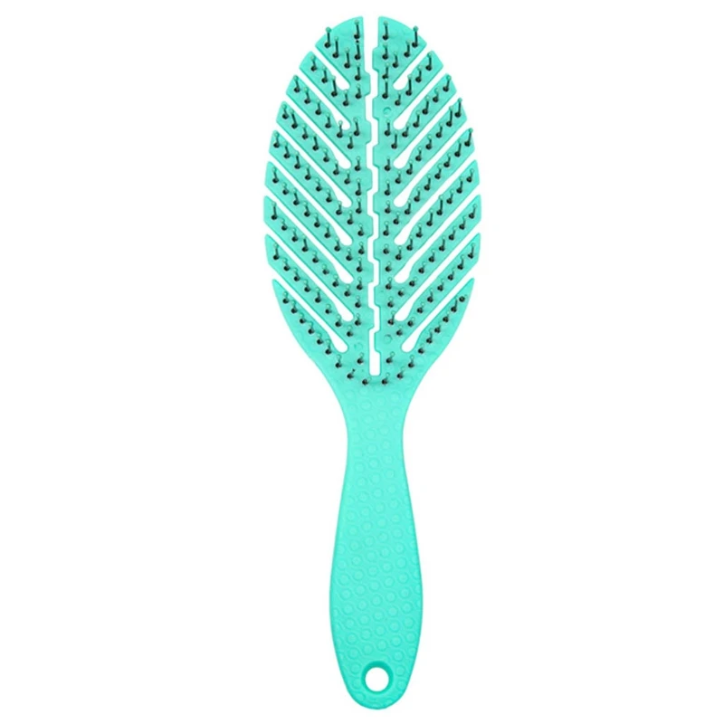 

Hollow Out Leaf Vented Detangling Hair Brush Curved Quick Blow Dry Paddle Scalp Massage Comb Wet Dry Thick Thin Curly for