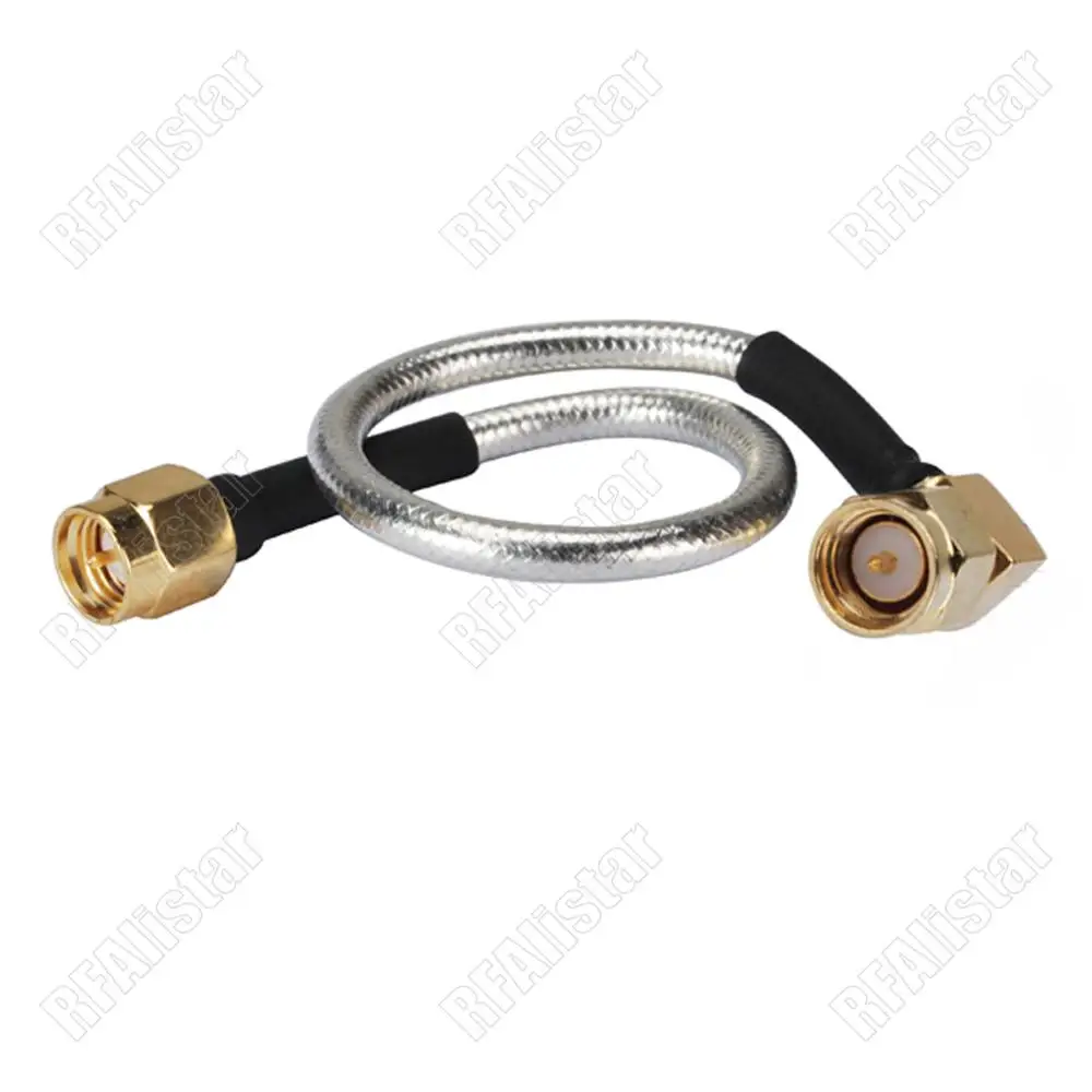 SMA штекер с прямым углом к прямой RG402 RF полу-гибкий кабель 0 141 &quotс гибким