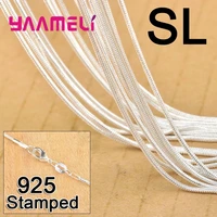 20pcs factory price 18 inch 925 sterling silver jewelry link snake necklace chains with smooth lobster clasps for pendant