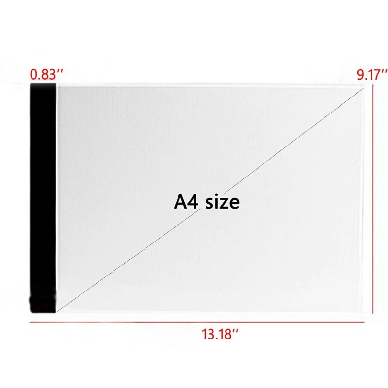 LED Light Drawing Tablet Children A4 Magic Pad Sketch Sign Mirror Copy Digital Dimming Air Flow Tracing Board for Kid | Канцтовары для