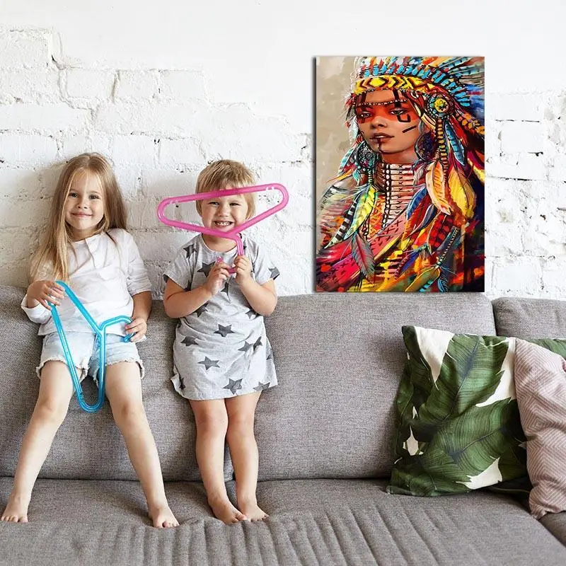 Kopen Wall Art Canvas Inheemse Indiase Schilderkunst Posters Prints Art Painting Voor Woonkamer Home Decor 1T