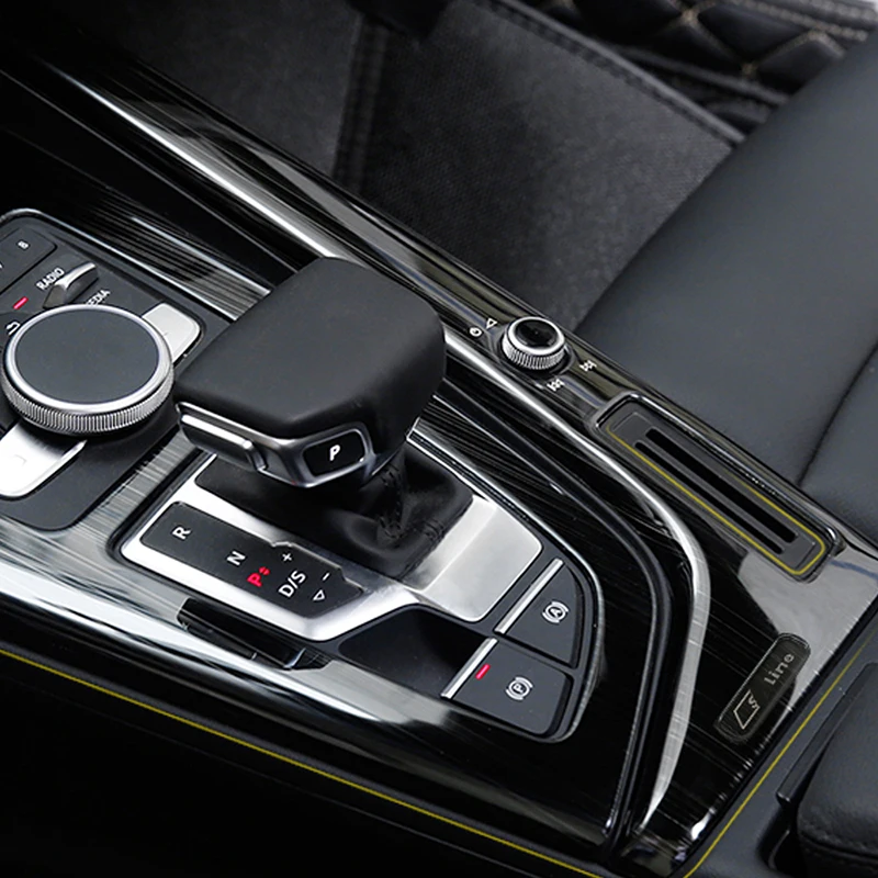 Для Audi A4 A5 S4 S5 B9 Авто Стайлинг зубчатая панель объем хромированная крышка отделка рамка наклейка интерьерные аксессуары