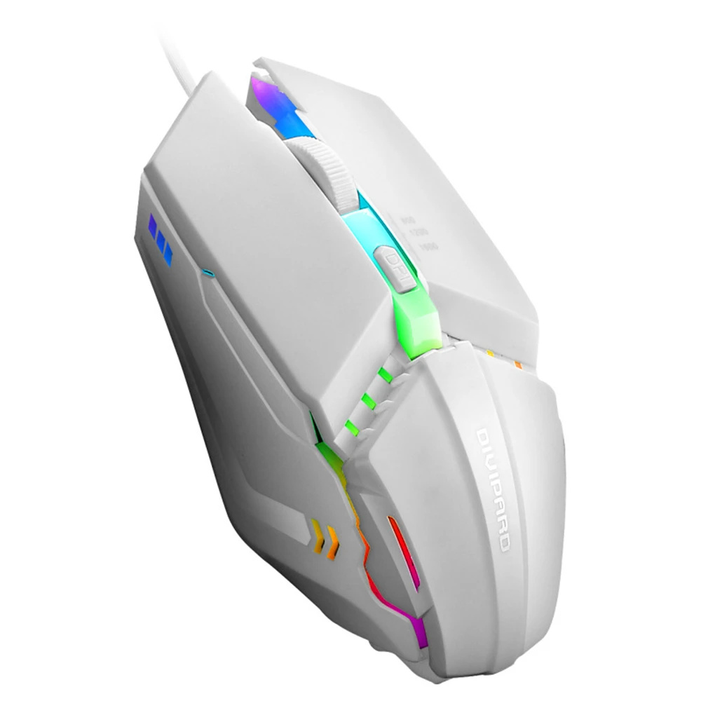 

Gaming Backlit Mouse 1600DPI Optical Mouse 3 Adjustable DPI Symmetrical Design Ergonomic Shape for Desktop Notebook Computer
