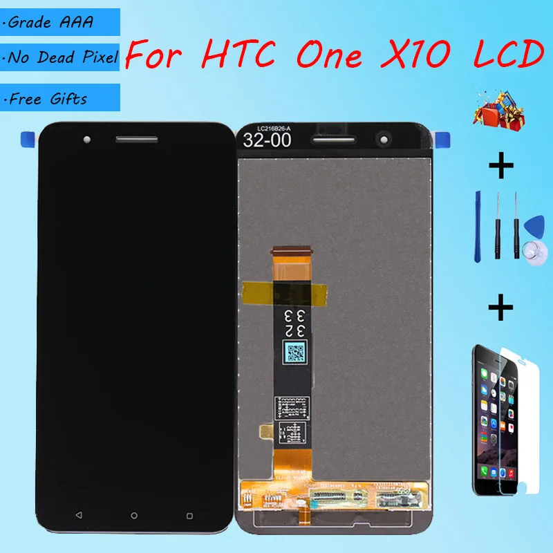 Для HTC One X10 ЖК-экран в сборе Сенсорное стекло для 2PXH3 5 дюймов ЖК-дисплей